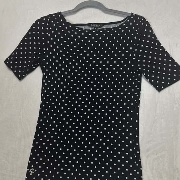 Lauren Ralph Lauren Black Label Women’s Polka Dot Shirt Size Medium - Picture 2 of 6